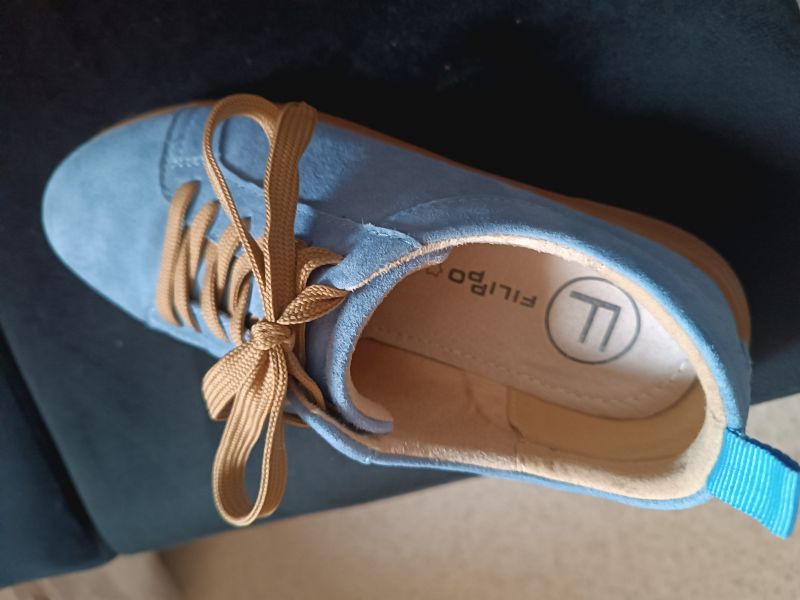 Filippo Lederhalbschuhe mit Keilabsatz DP6129/24 BL Blau