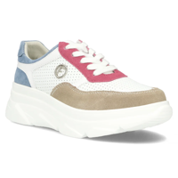 Filippo Ledersneakers DP6108/24 WH FH Weiß und Rosa